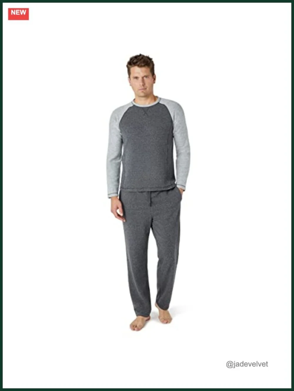 2-Piece Ultra Soft Long Sleeve Shirt & Pants Sleepwear Men's Loungewear Sets